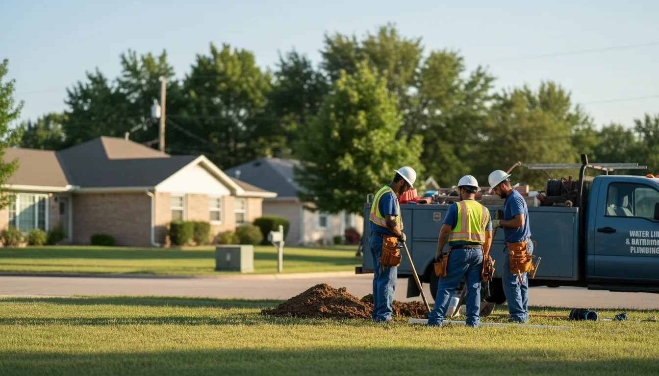 Residential water line and bathroom plumbing service in Johnson, NE
